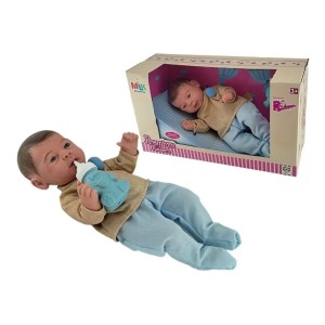 BONECO MENINO PREMIUM REBORN C/ MAMADEIRA ESTILO REBORN - MILK BRINQUEDOS